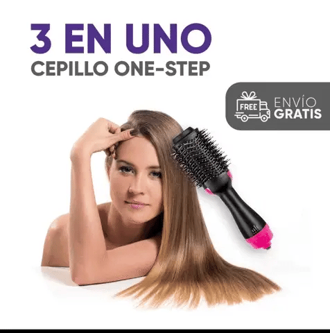 Cepillo 3 en 1 One Step Secador Alisador Moldeador